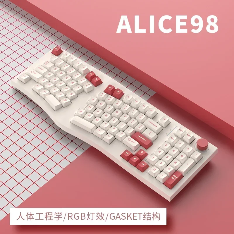 Imagem -03 - Feker-kit de Teclado sem Fio para Computador de Escritório Junta Ergonômica Hotswapp Rgb Keydous Personalização Jogos Alice98