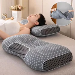 Neck Protection Pillow SPA Massage Non Collapsible Knitted Cotton Pillow Core Adult Pair Hotel Accommodation Household Home