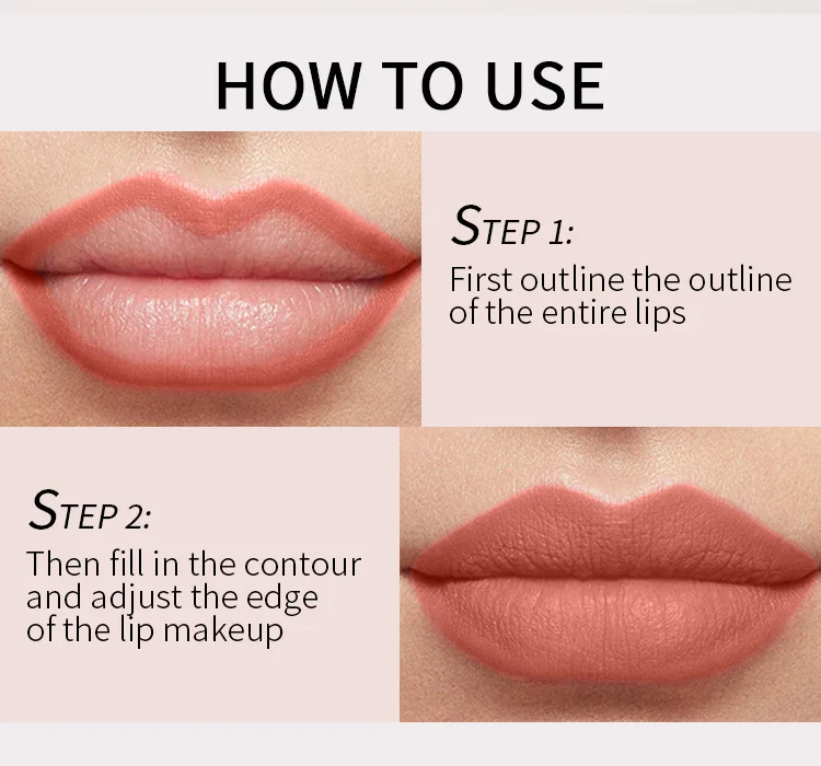 No Logo Waterproof Matte Lipliner Pencil Sexy Red Contour Tint Lipstick Lasting Non-stick Cup Moisturising Lips Makeup Cosmetic