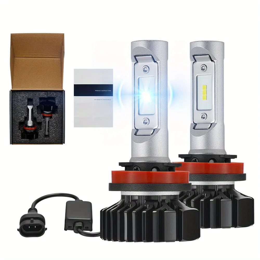 

H11 9005 240W 6500K 14000LM Белые IP68 Светодиодные лампы для фар 2 шт.