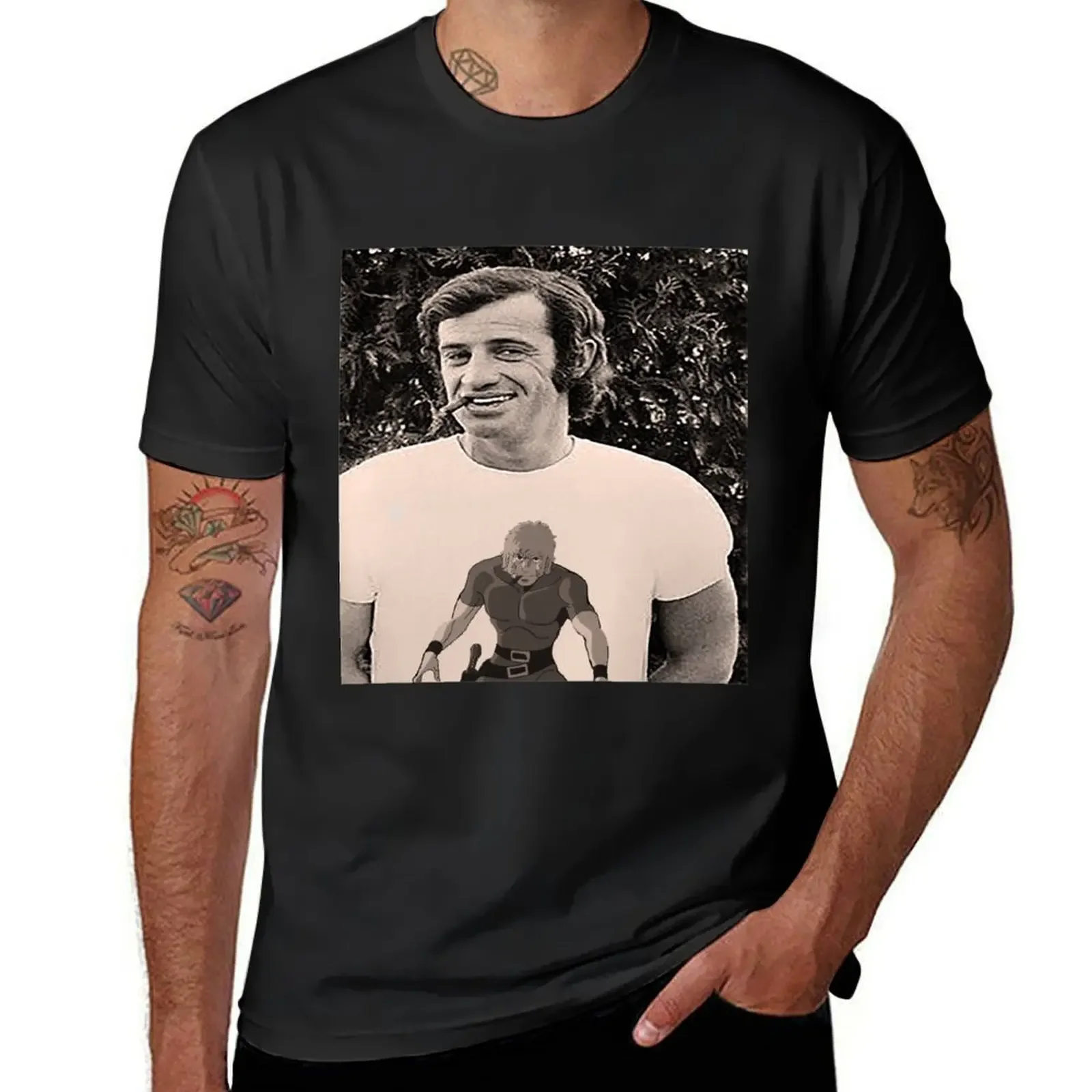 Jean-paul Belmondo T-Shirt aesthetic clothes graphic tee shirt black t-shirts for men