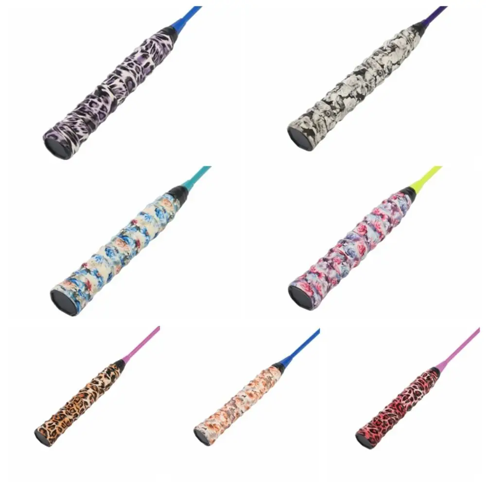 Leopard Print Badminton Racket Sweatband Non-slip Hand Glue Bicycle Handle Winding Strap Tennis Tape Fishing Rod