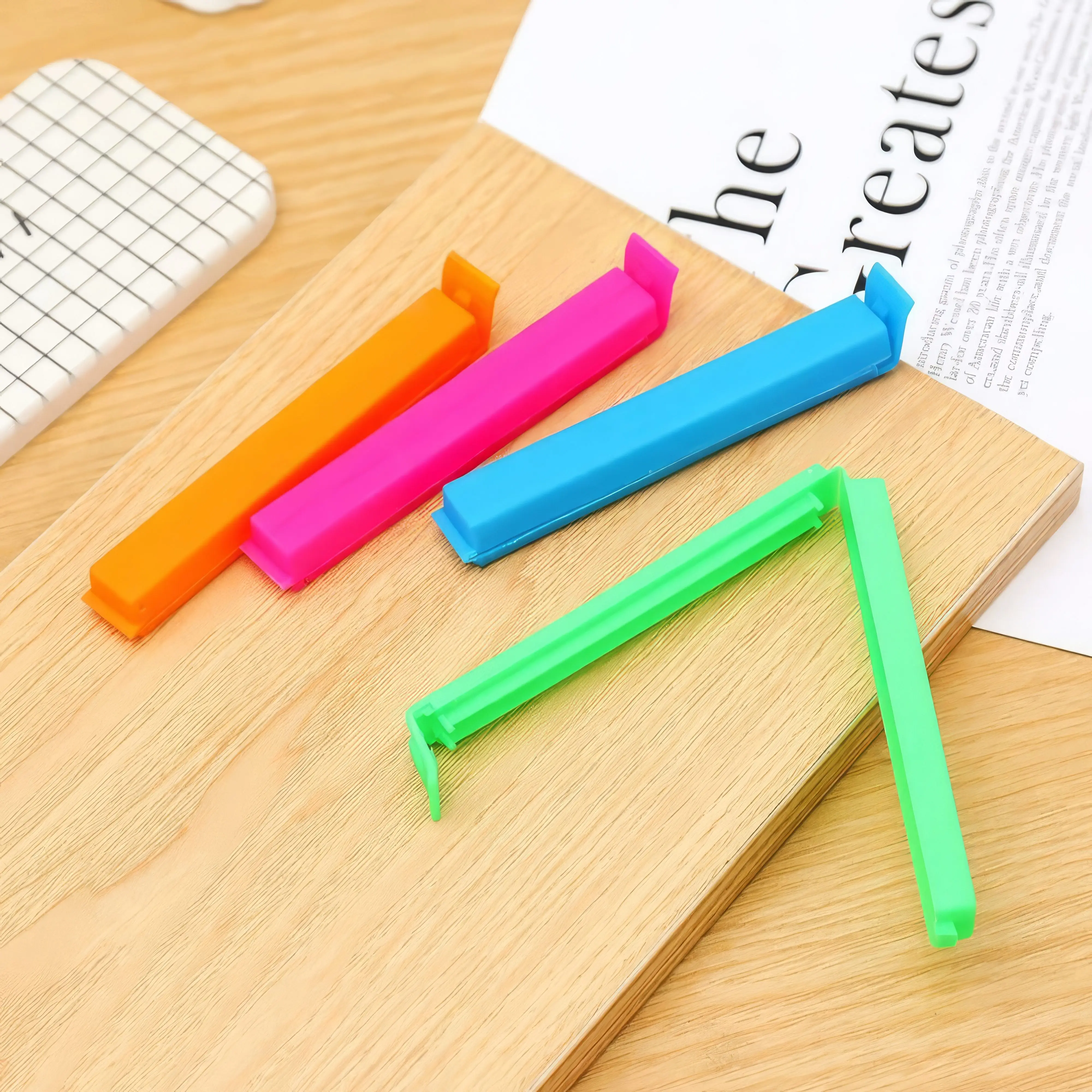 Mixed Color Plastic Clips, Reusable Plastic Food Bag Clips, Suitable for Snacks, Lunch Boxes, Picnics