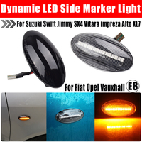 2pcs Dynamic LED Side Marker Turn Signal Lights Indicator Amber Repeater Car Lights For Suzuki Swift Jimmy Vitara SX4