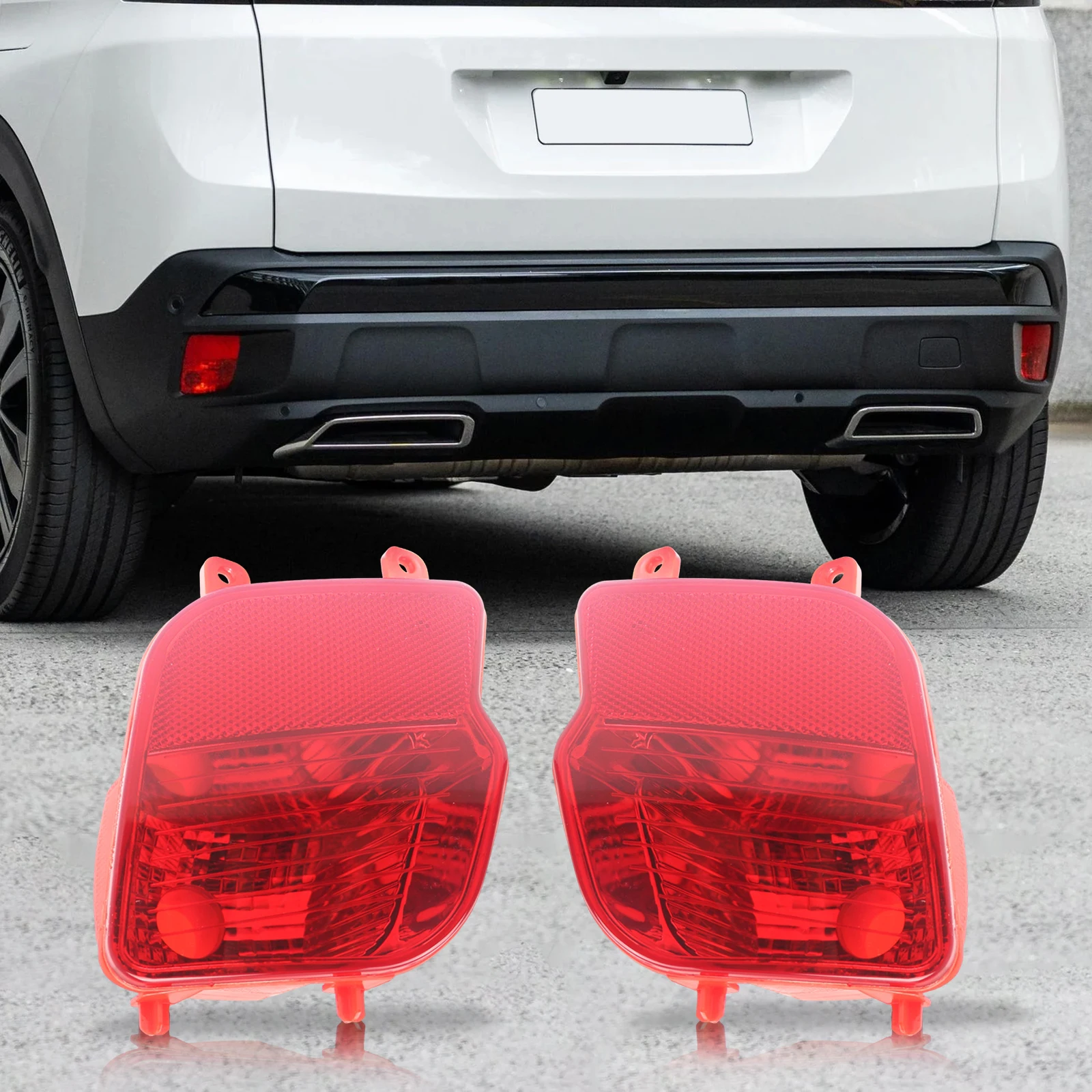 

Rear Bumper Fog Lamp Multi Purpose Housing Assembly Kit Easy Installation Car Tail Lights for Low Light Visibility&Brake Safety