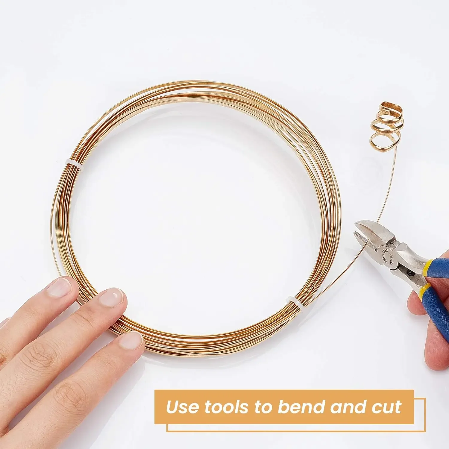 Half Round Copper Wire 3mm Wide Yellow Brass Wire for Jewelry Beading Craft Work