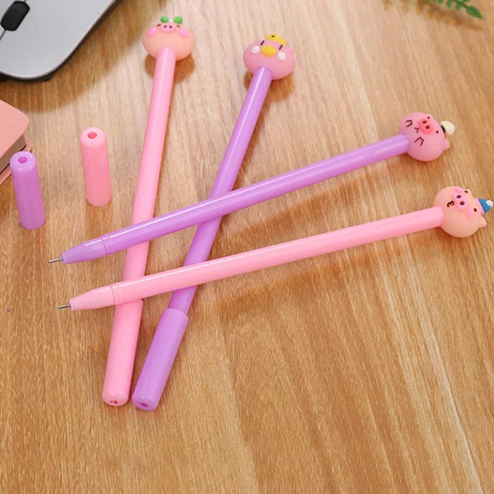 

16pcs Cartoon Pig Gel Pens Smooth Writing Portable Fine Point Pens For Office School Kids Adorable Stationery Multipurpose