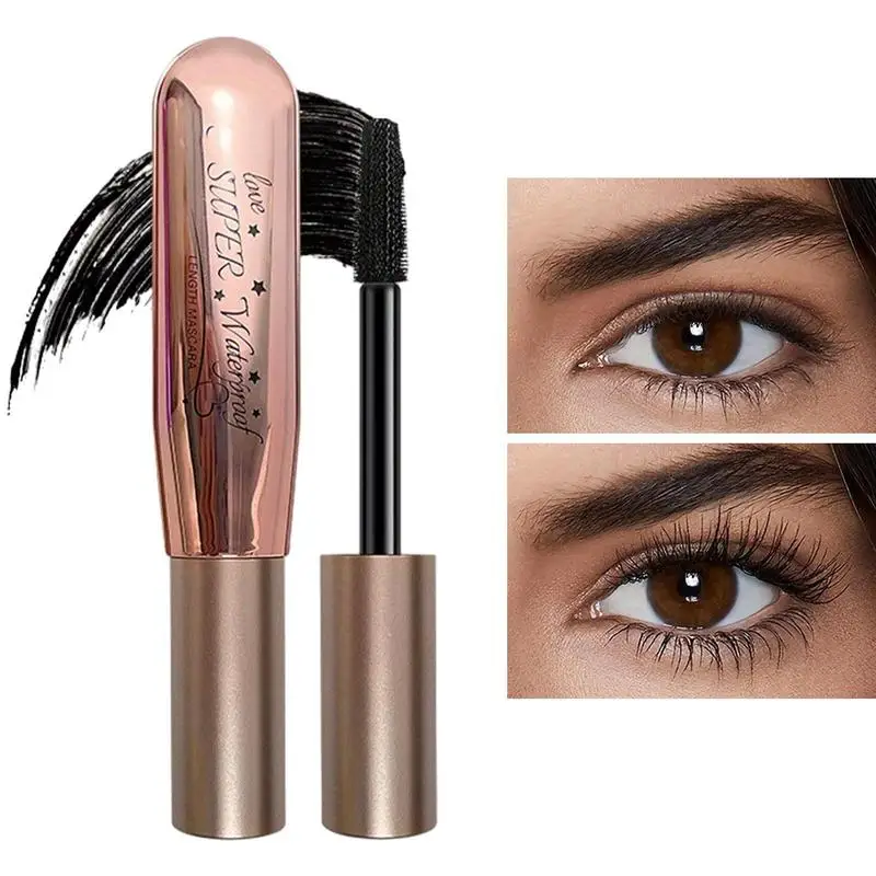 InjFiber-Mascara 4D pour extension de cils, résistant à l'eau, extra volume, anti-taches, curling, allongement, outil de maquillage pour les yeux