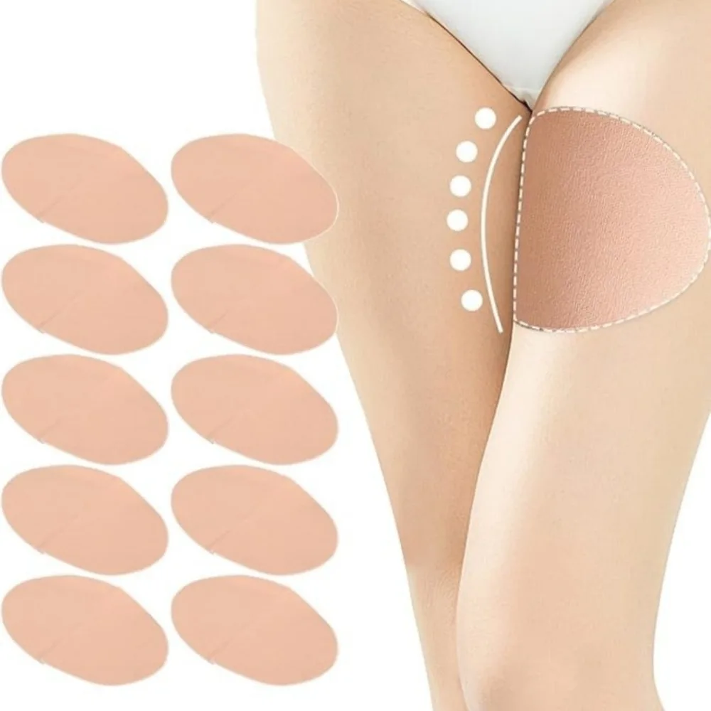 10Pcs Anti-Chafing Thigh Pads Non-woven Self-Adhesive Anti-Friction Invisible Thigh Stickers Waterproof and Breathable Unisex