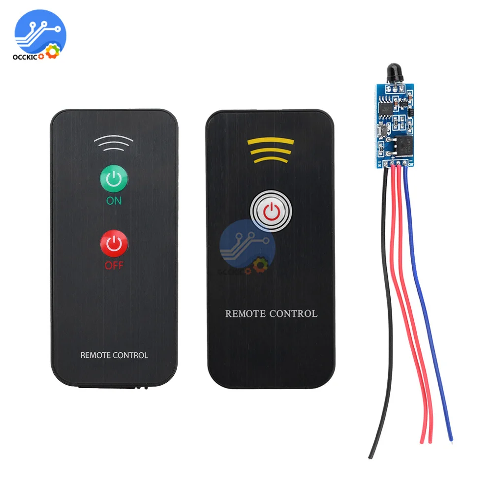 1/2 Keys Switch Infrared Remote Control Receiving Module DC2.5V-24V Learning Type Code Remote Control Transmitting Receiver