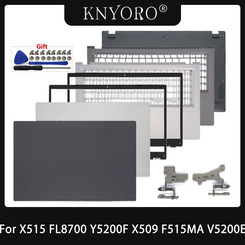 New For X515 FL8700 Y5200F X515E X515M X515J X515JA X509 F515MA V5200E LCD Screen Back Cover Top Shell Front Frame Hinges Bottom