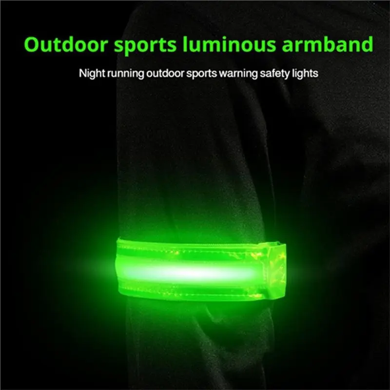 Night Safety LED Light USB Charging 2PCS Luminous Armband Bracelet Belt For Outdoor Sports Running Cycling