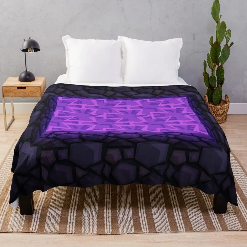 

Obsidian Nether Portal - PureBDcraft Throw Blanket Blankets Sofas Of Decoration for babies Blankets