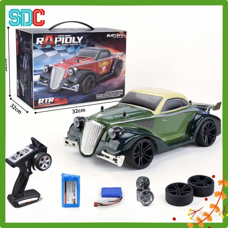 Suchiyu 1/16 16302 Rc Car 2.4g 4wd High Speed 35km/H Brushed Motor Vintage Racing Car Toy With Led Lights For Kid And Adult