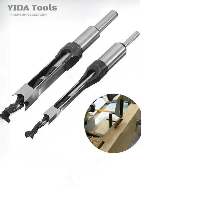 10mm 16mm Square Hole Saw Auger Drill Bit Mortising Chisel Woodworking Tool HT1296-1298
