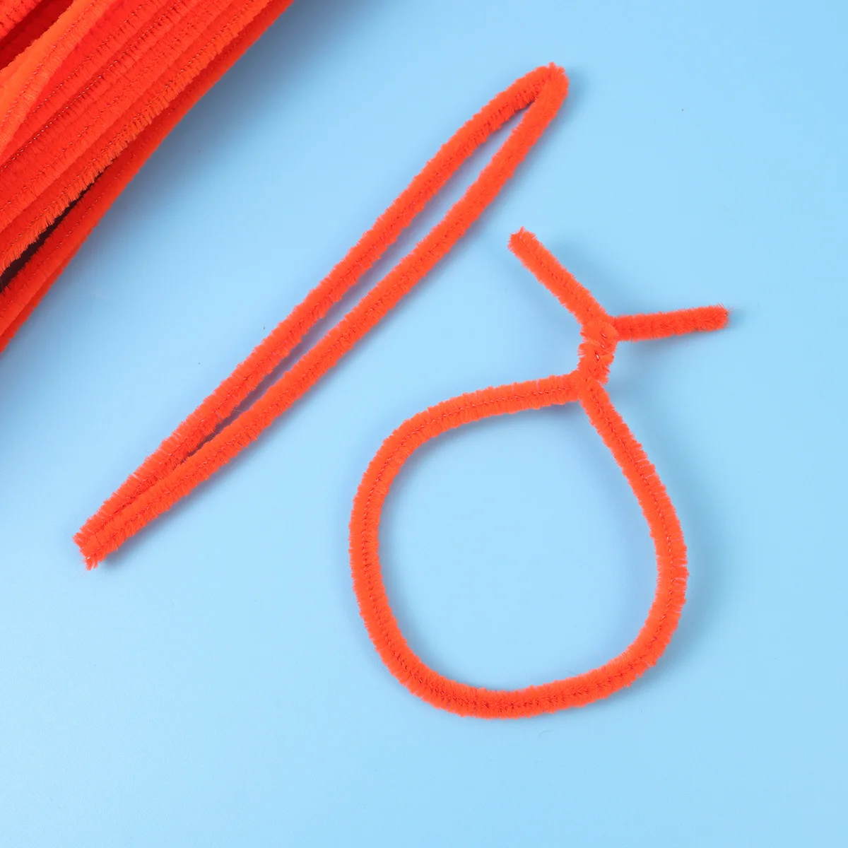 100pcs Twistable Diy Chenille Stems For Rods Kids Art Craft Projects Flexible Modeling Diy Chenille Stems Orange