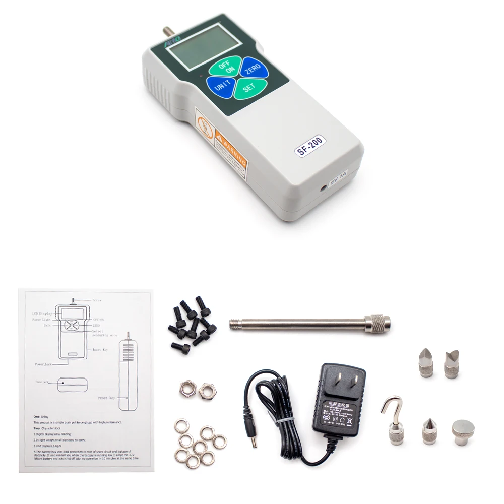 

High Precision Digital Display Force Gauge Electronic Dynamometer Tensile Tester Thrust Tester 2N-500N Y