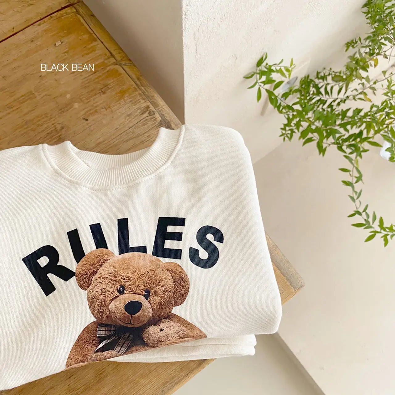 Baby Clothes 2023 New Children's Bear Long Sleeved Set Boys and Girls' Letter Sweaters and Pants Two-piece Simple Sportswear