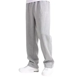 Spring Men Plus Size Pants Solid Baggy Loose Elastic Pants Cotton Sweatpants Casual Pants Autumn Straight Trousers