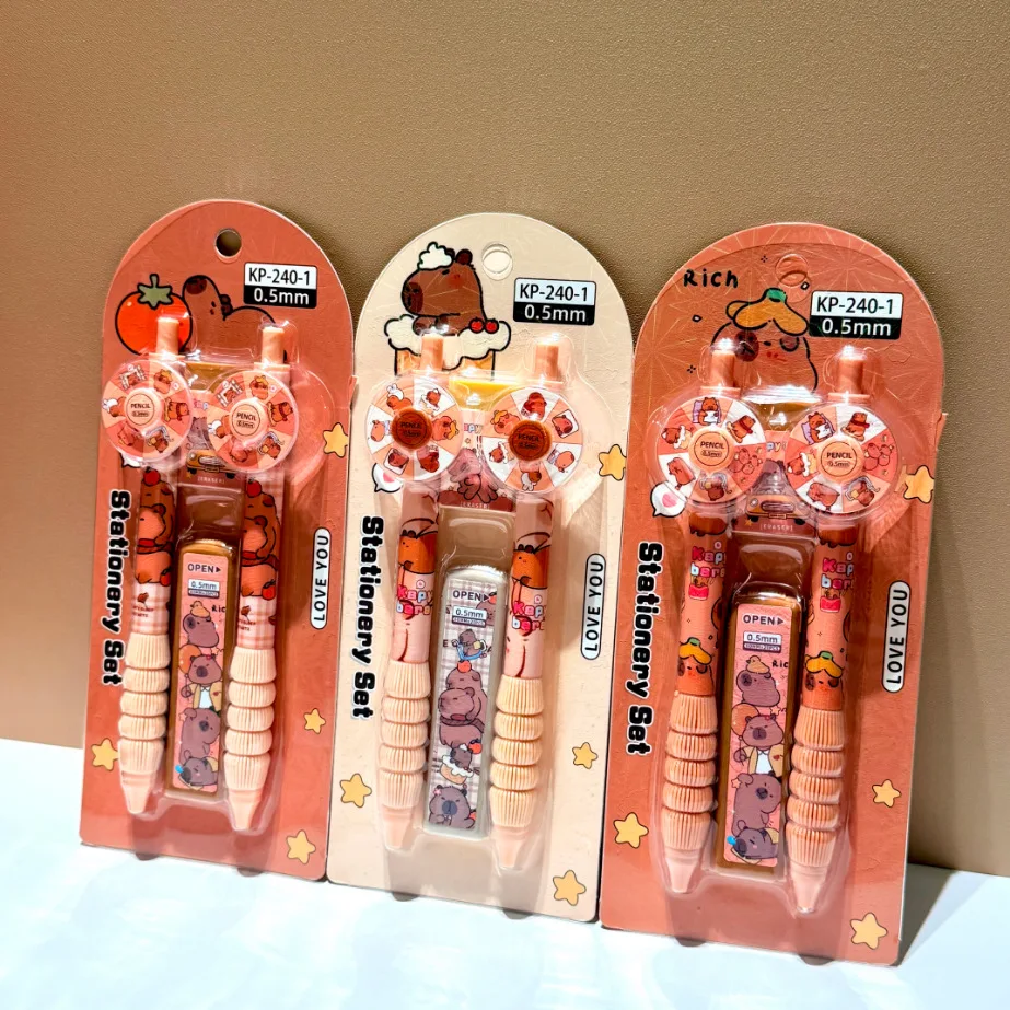 مجموعة أقلام رصاص دوارة من كاربي، مستوى مظهر عالٍ، قلم رصاص أوتوماتيكي، ممحاة من الرصاص، أدوات مكتبية لتخفيف الضغط