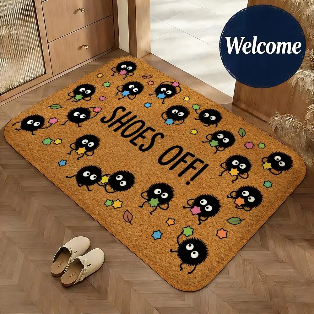 Soot Sprites Bodenmatte, rutschfeste, saugfähige Fußmatte, für Badezimmer, Schlafzimmer, Heimdekoration, Teppich