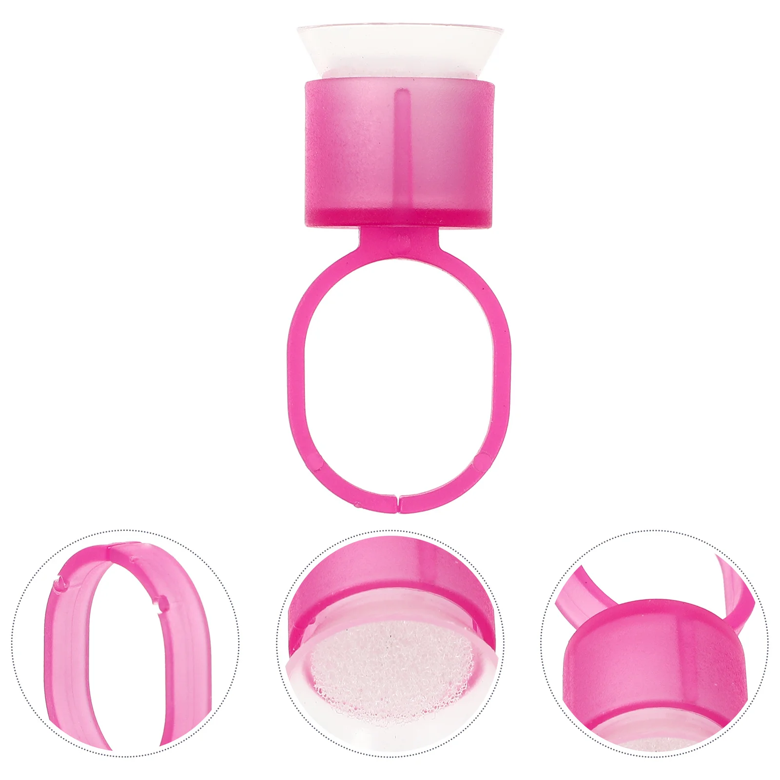 

100pcs Embroidered Lace Sponge Tattoo Pigment Cups Flexible Size Lightweight Ring Holder For Eyelash Extensions Permanent