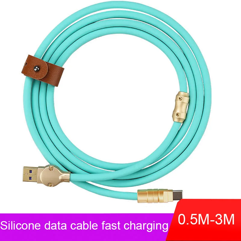 

Customized DIY Liquid Silicone Cable 100W/27W/65W/66W/12W Phone Fast Charging Data Cable For iPhone Lightning TYPE-C USB