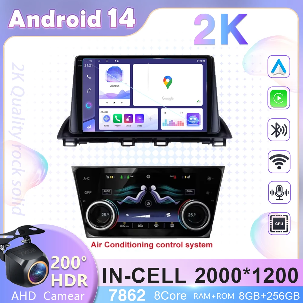 

Car Multimedia Android For Mazda 3 Axela 2014-2017 2018 2019 Head Unit Player Navigation GPS Atuo Carplay WIFI 5G No 2din DVD BT