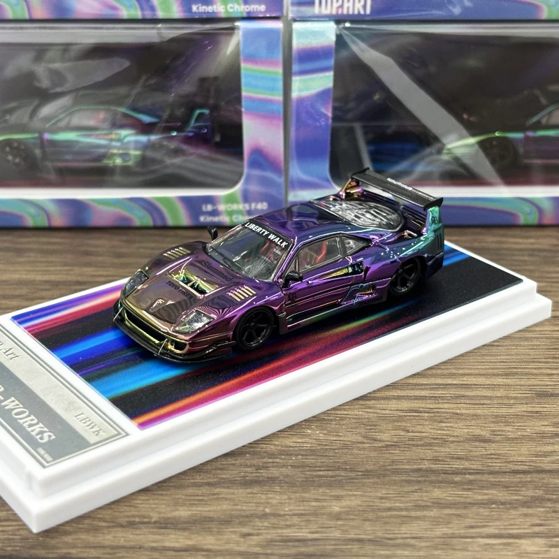 

Newly Stocks TopArt 1:64 Libery Walk F40 Chrome Color Diecast Model Car In 2024