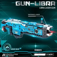 Twelve constellation science fiction gun laser weapon children black technology toy gun building block gun boy assembled bricks
