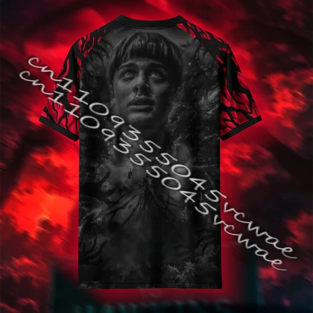 

Новинка 2026: Футболка Hellfire для детей и взрослых, мужская и женская, оверсайз, дышащая, быстросохнущая, спортивная, с мультяшным аниме-принтом «Монстр»