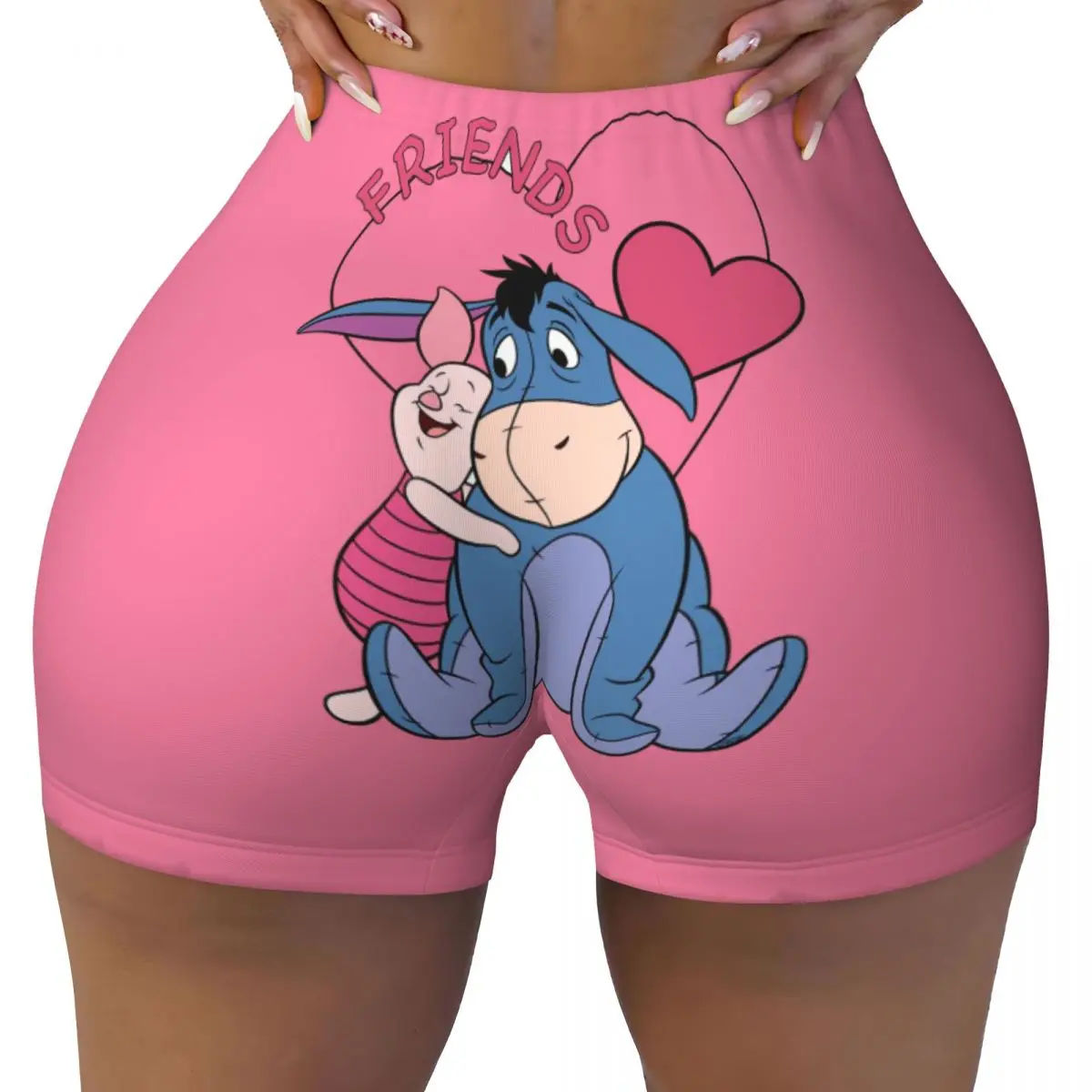 

Custom Piglets And Friends Gym Running Volleyball Shorts Women's Workout Yoga Shorts