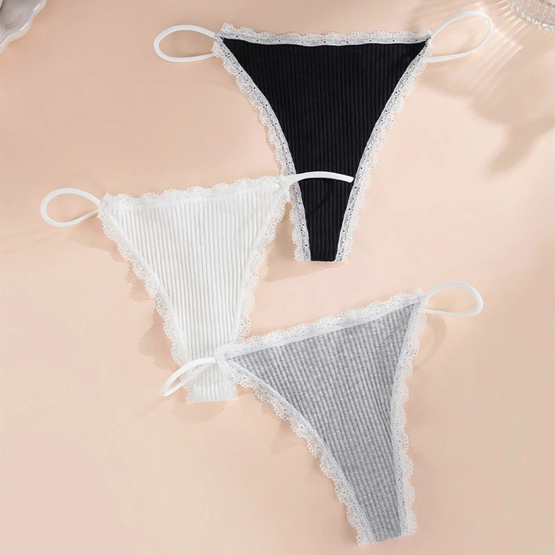 

3pcs Woman Sexy Lace Panties Female Briefs Underwear For Women Breathable Panty Hollow Panties Thongs Sexy Lace Underpants Panty