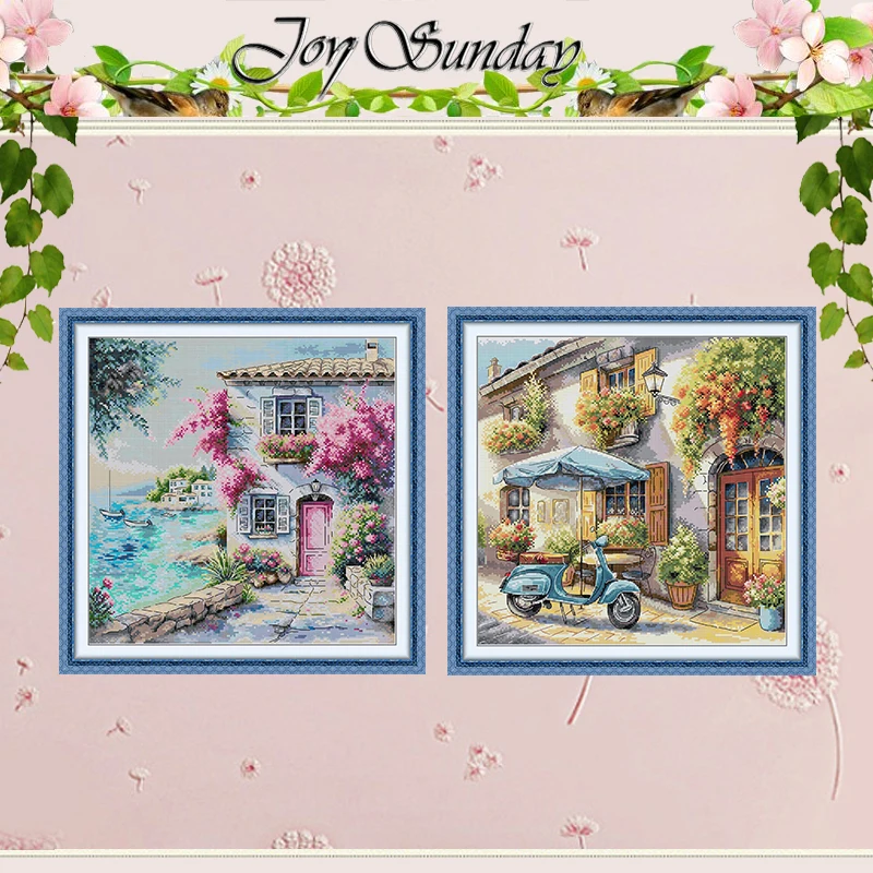 Mediterranean Dream Patterns Counted Cross Stitch Set DIY 11CT 14CT 16CT Stamped DMC Cross-stitch Kit Embroidery Needlework