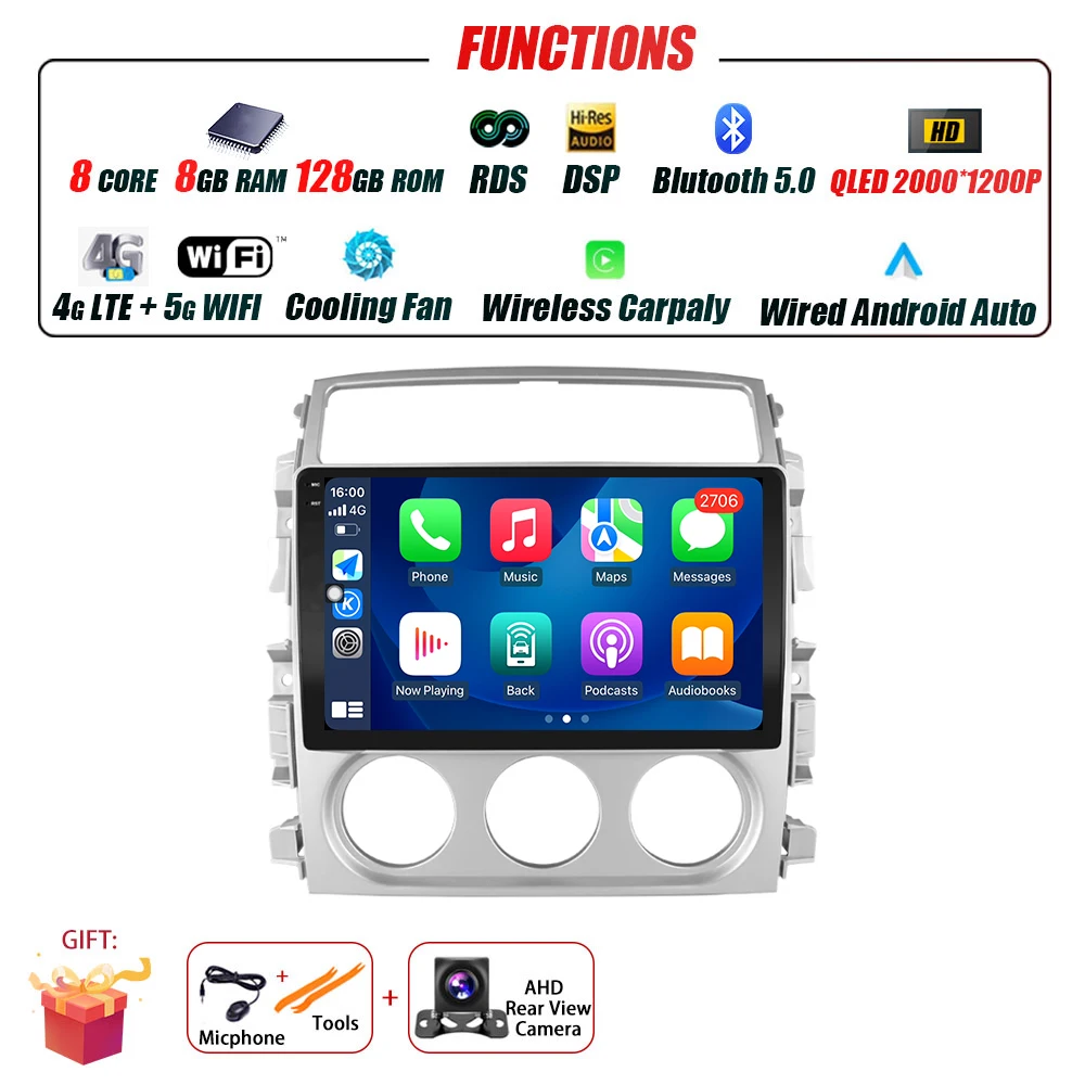 Android 16 Voor Suzuki Liana 2004-2013 Auto Radio Multimedia Video Player GPS Navigatie Stereo Draadloze Carplay Auto WIFI GEEN 2DIN