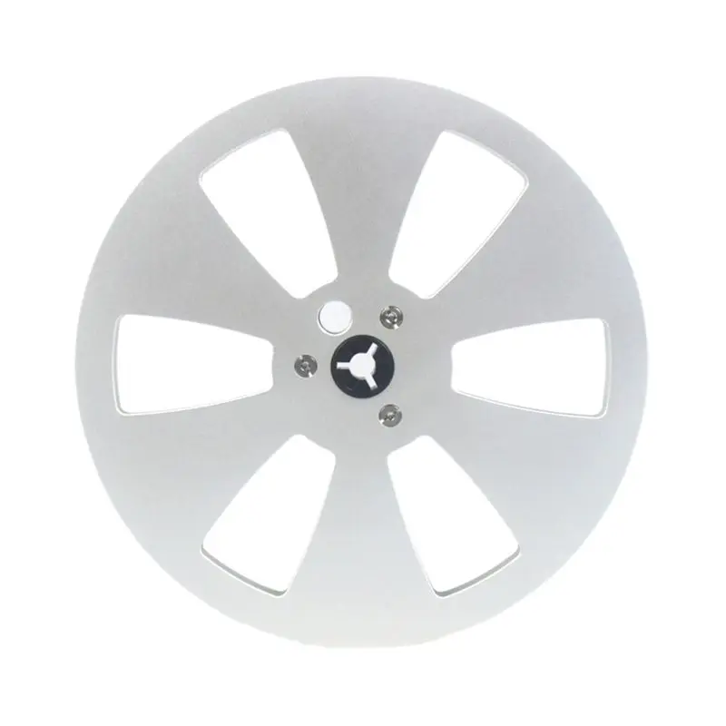 7 Inch 6 Hole 1/4 Empty Take Up Reel To Reel Small Hub Empty Tape Reels Opening Machine Tray Metal Tape Recorder Parts