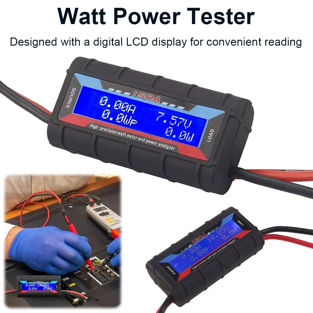 150A Watt Meter misuratore di Watt digitale riutilizzabile ad alta precisione motore elettrico schermo LCD analizzatore di potenza voltmetro