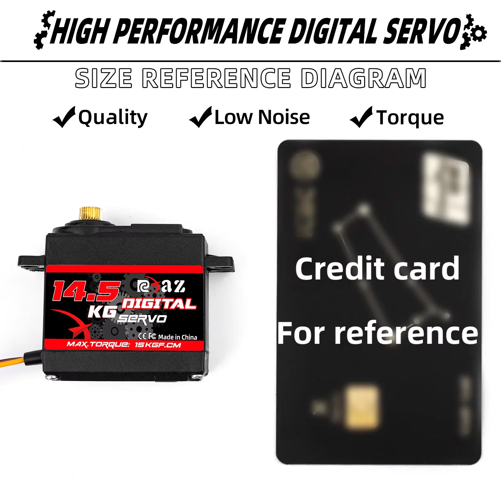 RCXAZ Digitaler Servo mit 180° Rotation ° Metallgetriebe-Servo 3,5KG 6,5KG 9,5KG 14,5KG Hochgeschwindigkeits-Servo für RC-Auto Roboter Boot RC-Helikopter – Detail 7