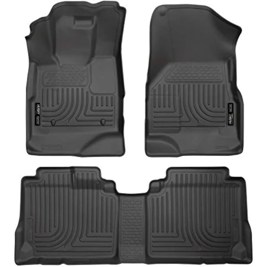 

Коврики Weatherbeater для Chevrolet Equinox и GMC Terrain 20102017 гг., передний и второй ряд, черный комплект из 3 предметов, прочный WaterResi