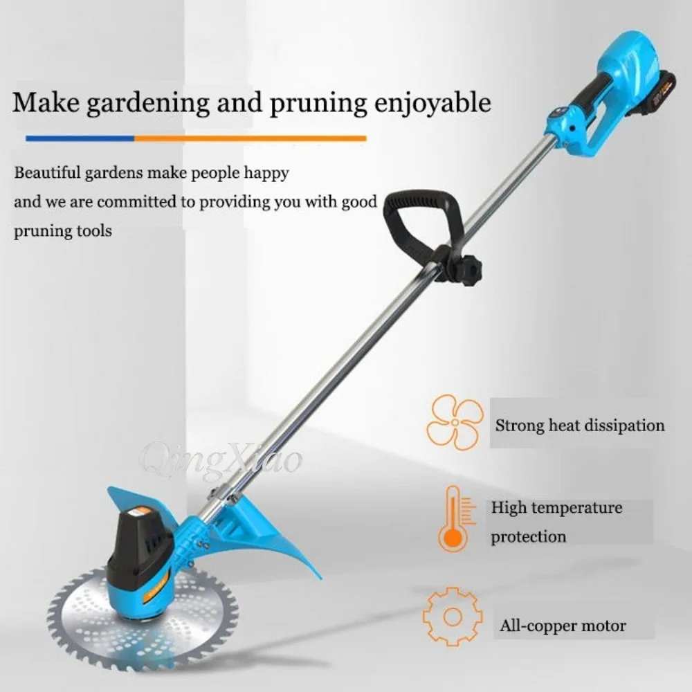 2200W Brushless Outer Rotor Cordless Grass Trimmer Back‑pack Electric Lawn Mower Rechargeable Weed Eater Brush Cutter Garden