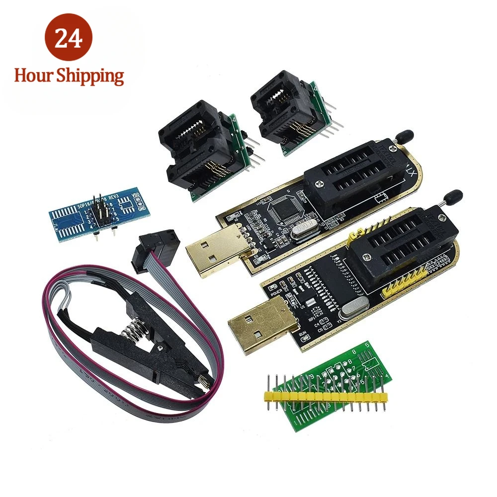 USB-программатор серии CH341A XTW100 для модуля EEPROM BIOS CH341 с зажимом SOIC8 SOP8 для проверки EEPROM