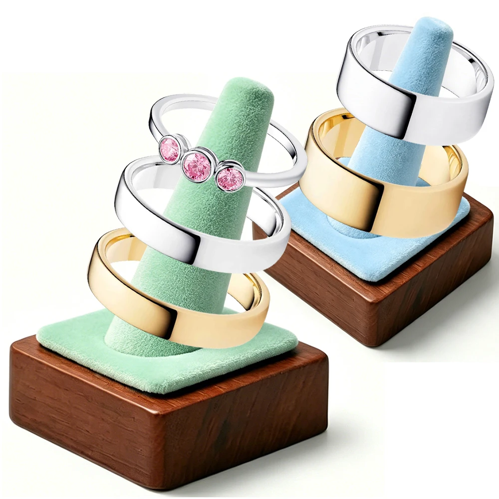 2026 New 925 Silver Women's Classic Three Stone Ring Logo Ring Display Tool Exquisite DIY Charm Jewelry