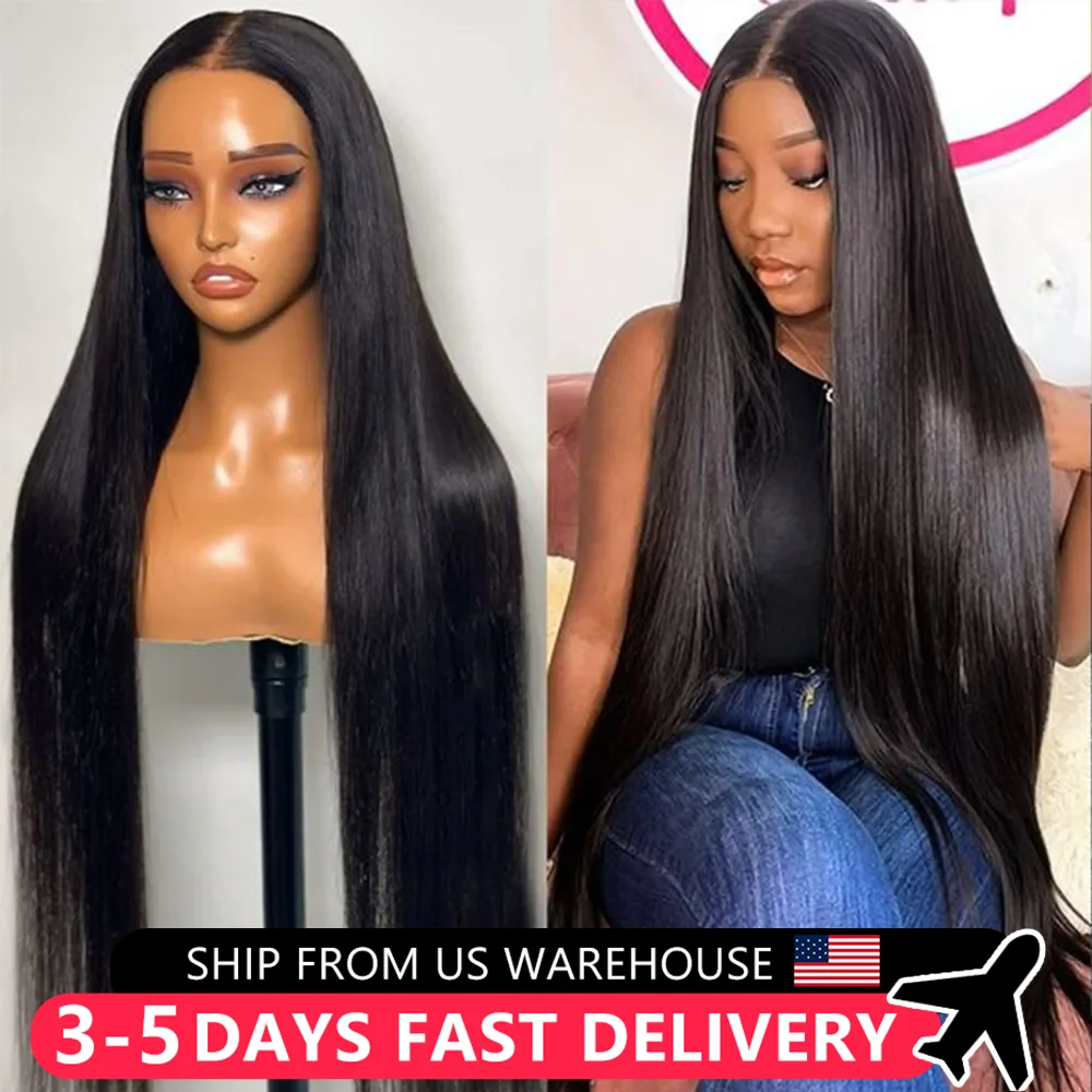 

13x6 Wigs Human Hair Straight 13x4 Lace Front Human Hair Wigs Indian Remy 180% Pre Plucked 4x4 HD Transparent Lace Closure WIg