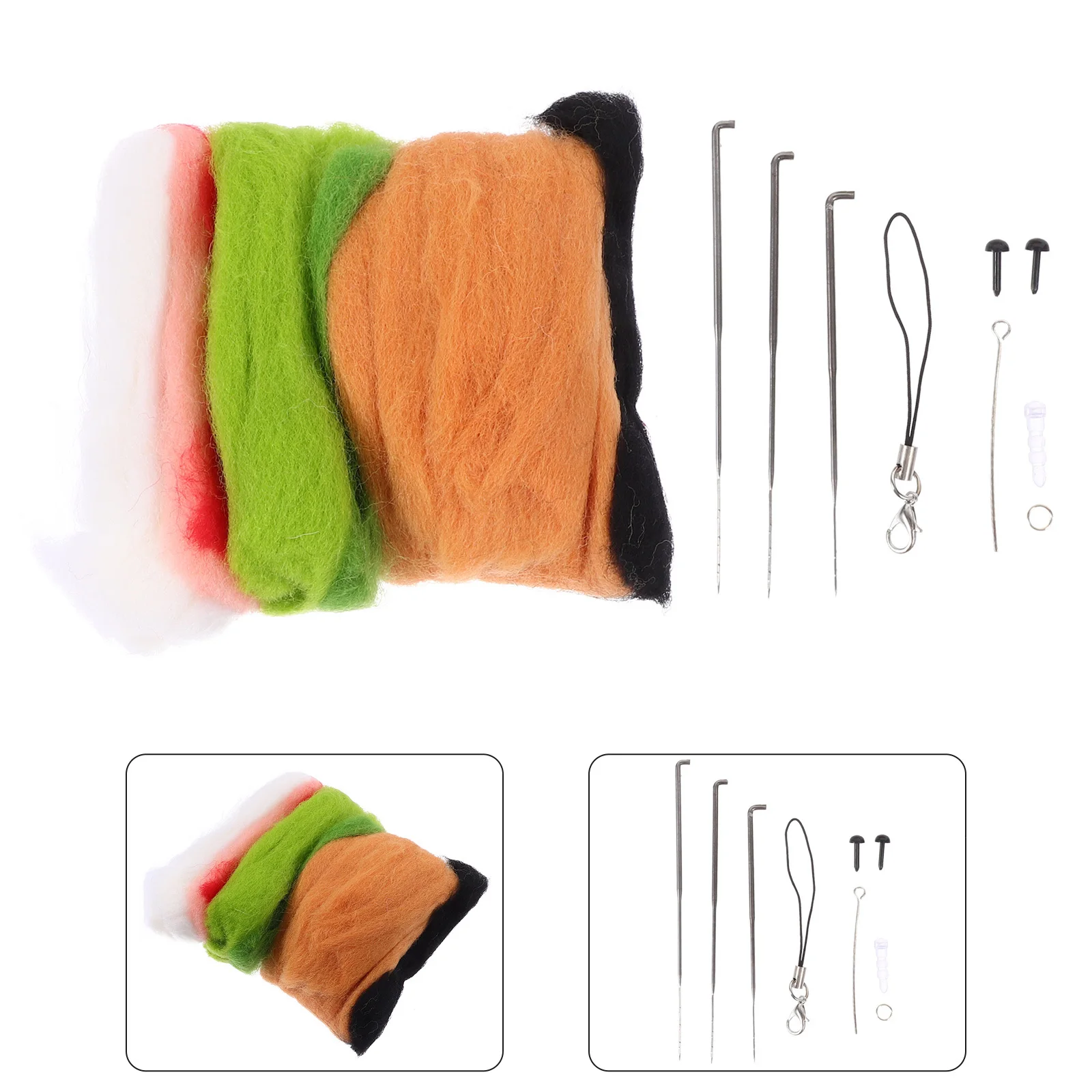 

1 set 1 Set Diy Wool Felting Kit Animal Needlecraft Supplies Handmade Felt Beginner Punch Embroidery Sets Diy Material Package