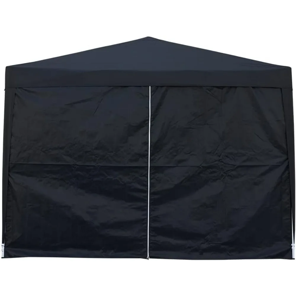 Gazebo emergente 10''x10'' Toldo impermeable para jardín al aire libre Toldo para tienda de campaña y bolsa de transporte 3 x 3 m (negro)