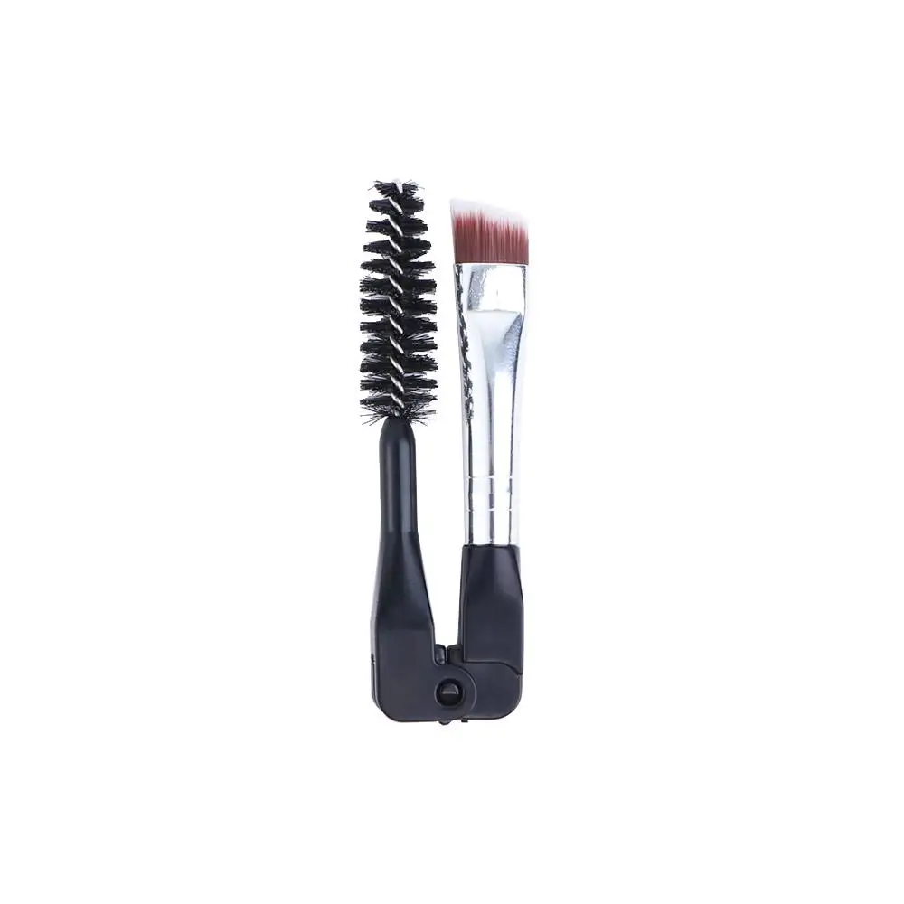 Faltbare Duo abgewinkelte Augenbrauen bürste und Spoolie Pinsel Mascara Applikator Wimpern Separator Augenbrauen Pflege Make-up Pinsel Werkzeug