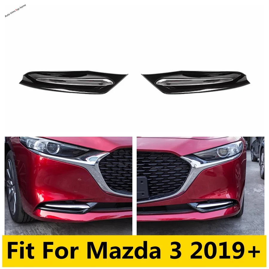 

Fit For Mazda 3 2019 - 2023 Exterior Front Fog Lamp Light Decoration Frame Overlay Cover Trim Auto Accessories