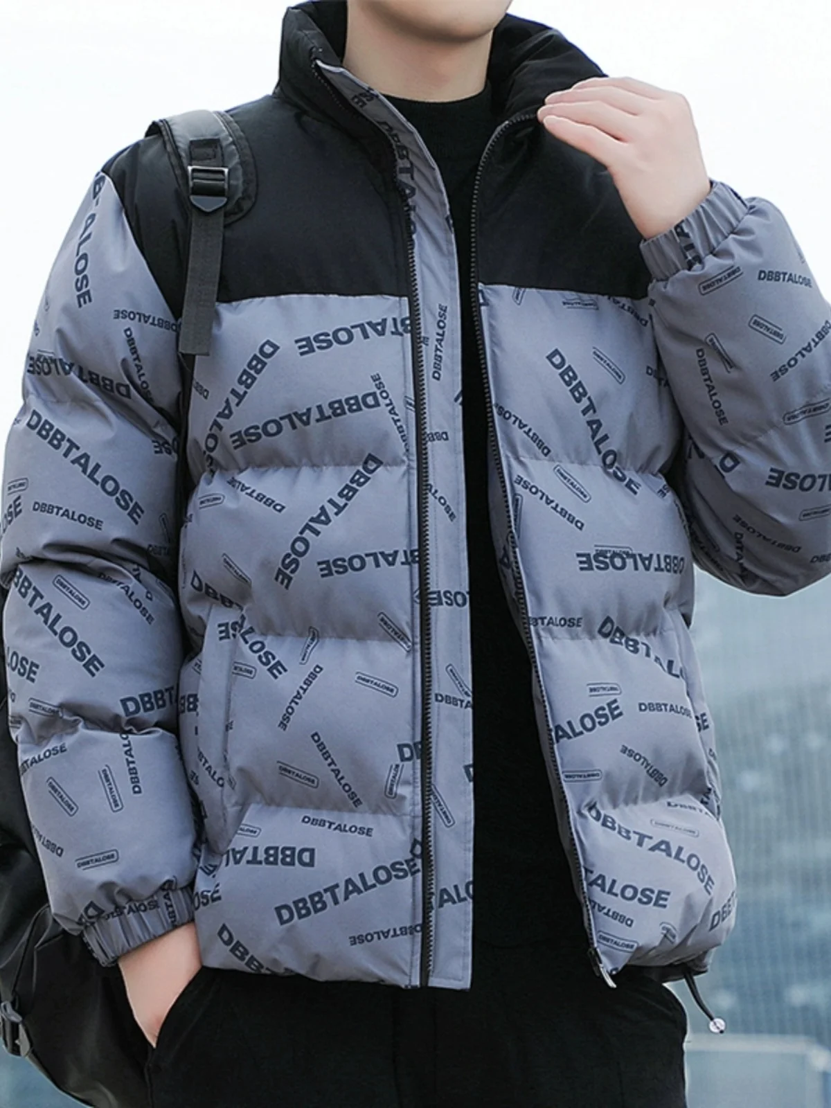 Sli Thiened Stand Collar Men's down Cotton Jaet Brand Autumn Winter Faionable Warm Coat Youth ular Outerwear