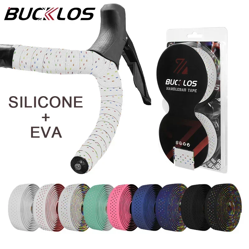 

BUCKLOS Silicone Road Bike Handlebar Tape Bicycle Handle Bar Wrap Non-Slip Speed Racing Bike Handle Strap Belt Cycling Parts