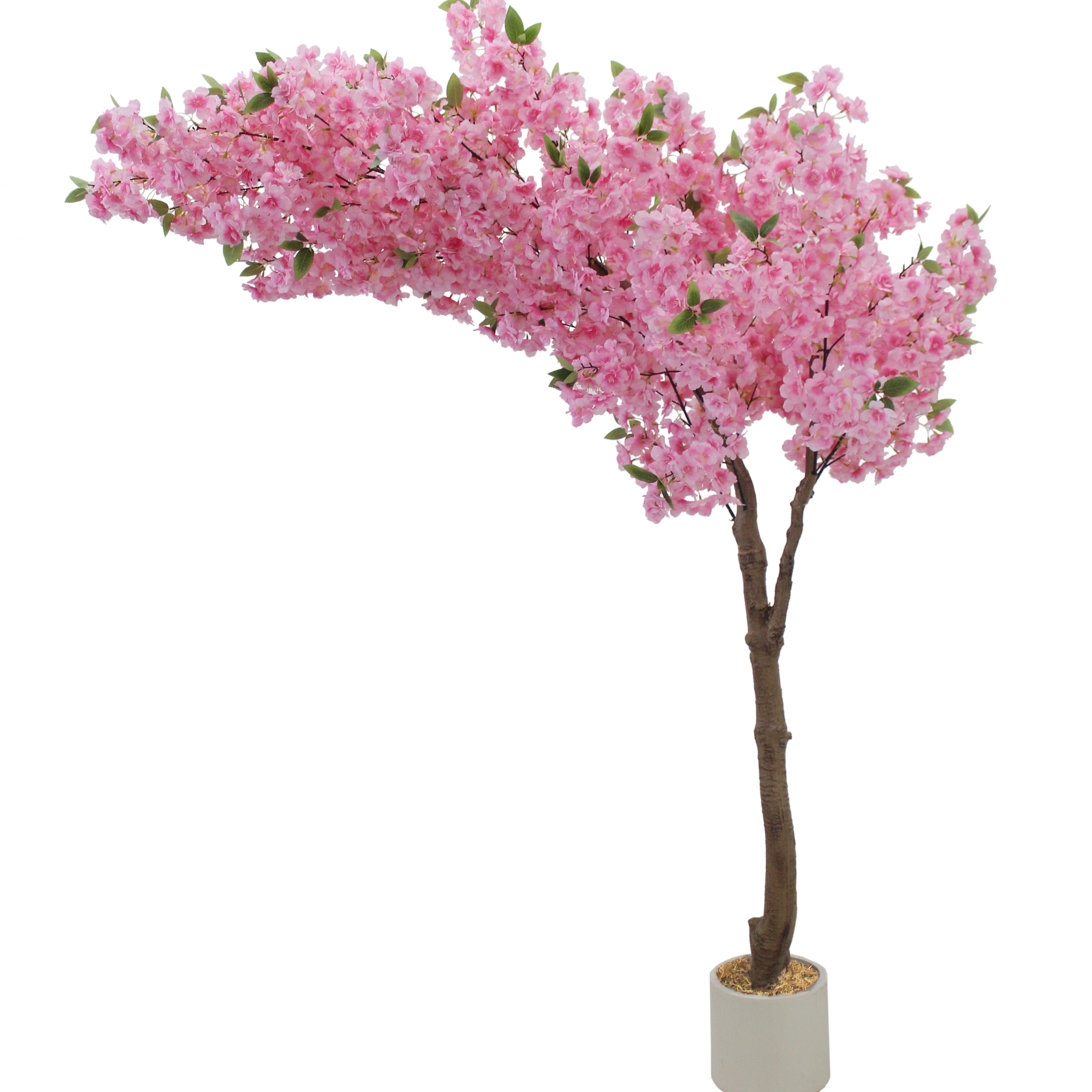 Curved Elongated Cherry Tree Indoor And Outdoor Artificial Plant Decoration
